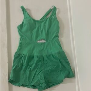 Amazon Green Sleeveless Romper